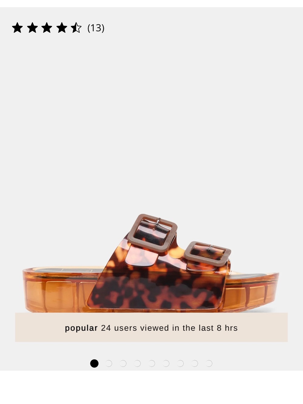 Dolce Vita Julio X Tortoiseshell Amber Double-Buckle Slide Platform Sandal